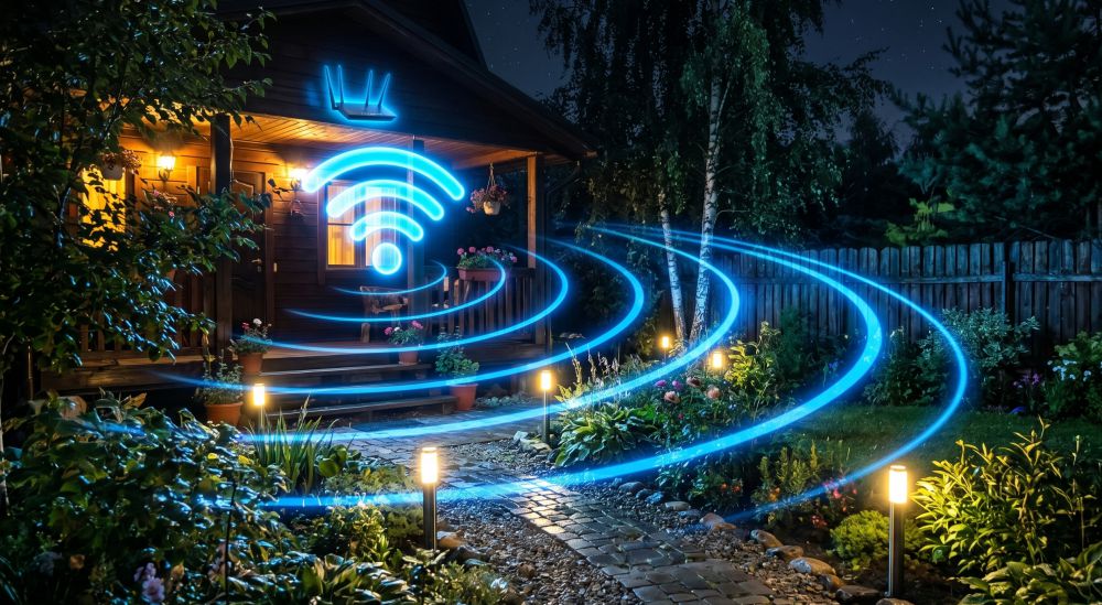 Комплект wi-fi видеонаблюдения на 2 камеры для дачи 8 Комплект wi-fi видеонаблюдения на 2 камеры для дачи