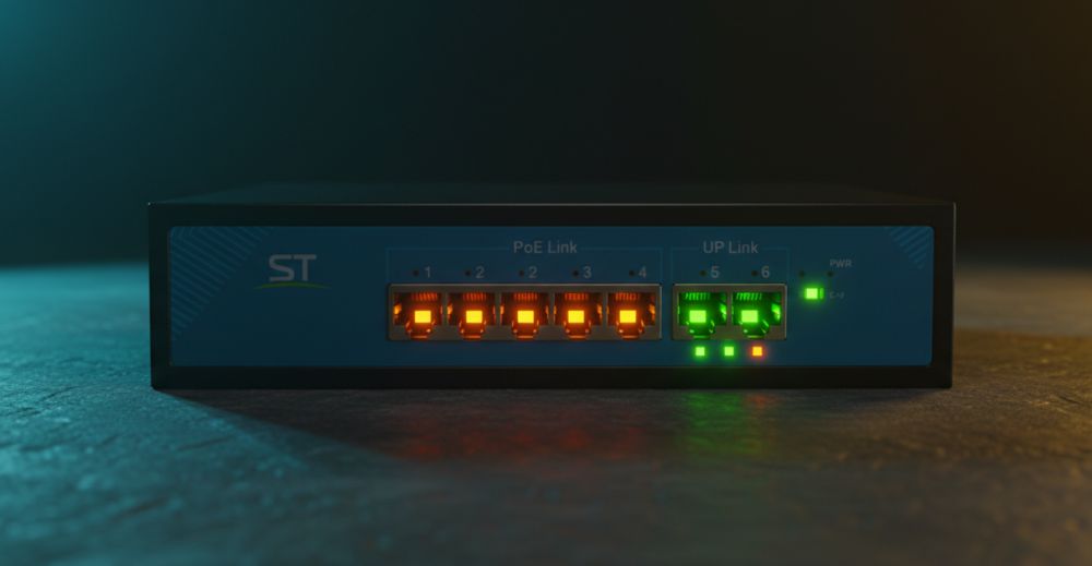 Коммутатор poe 4-х портовый st-s45poe (2м/65w/а) (версия 4) extend 250м 1 Коммутатор poe 4-х портовый st-s45poe (2м/65w/а) (версия 4) extend 250м