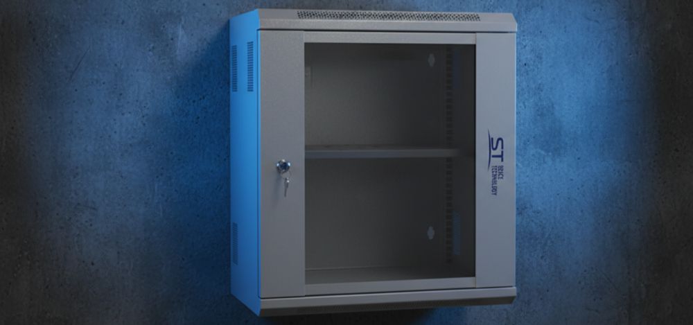 Серверный шкаф st-nc12u01 (серый) с полкой 600х400х530 1 Серверный шкаф st-nc12u01 (серый) с полкой 600х400х530