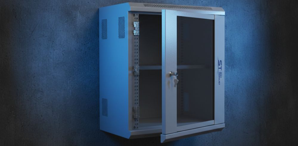 Серверный шкаф st-nc12u01 (серый) с полкой 600х400х530 8 Серверный шкаф st-nc12u01 (серый) с полкой 600х400х530