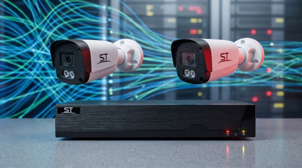 Комплект st на 2 цилиндрические ip камеры 2мп №2 3 Комплект st на 2 цилиндрические ip камеры 2мп №2