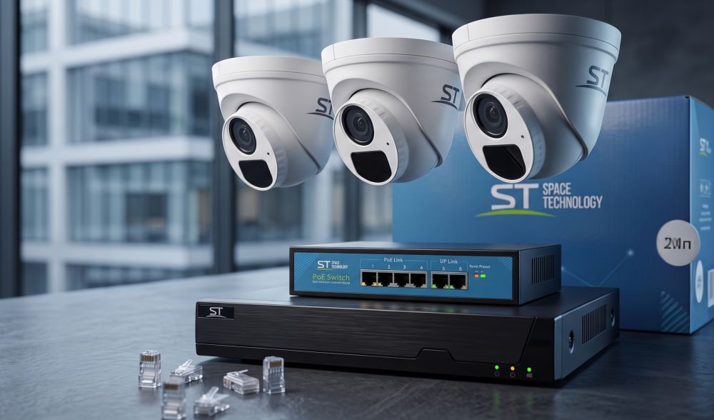 Комплект st на 3 ip камеры 2мп на базе st-sa2651 5 Комплект st на 3 ip камеры 2мп на базе st-sa2651