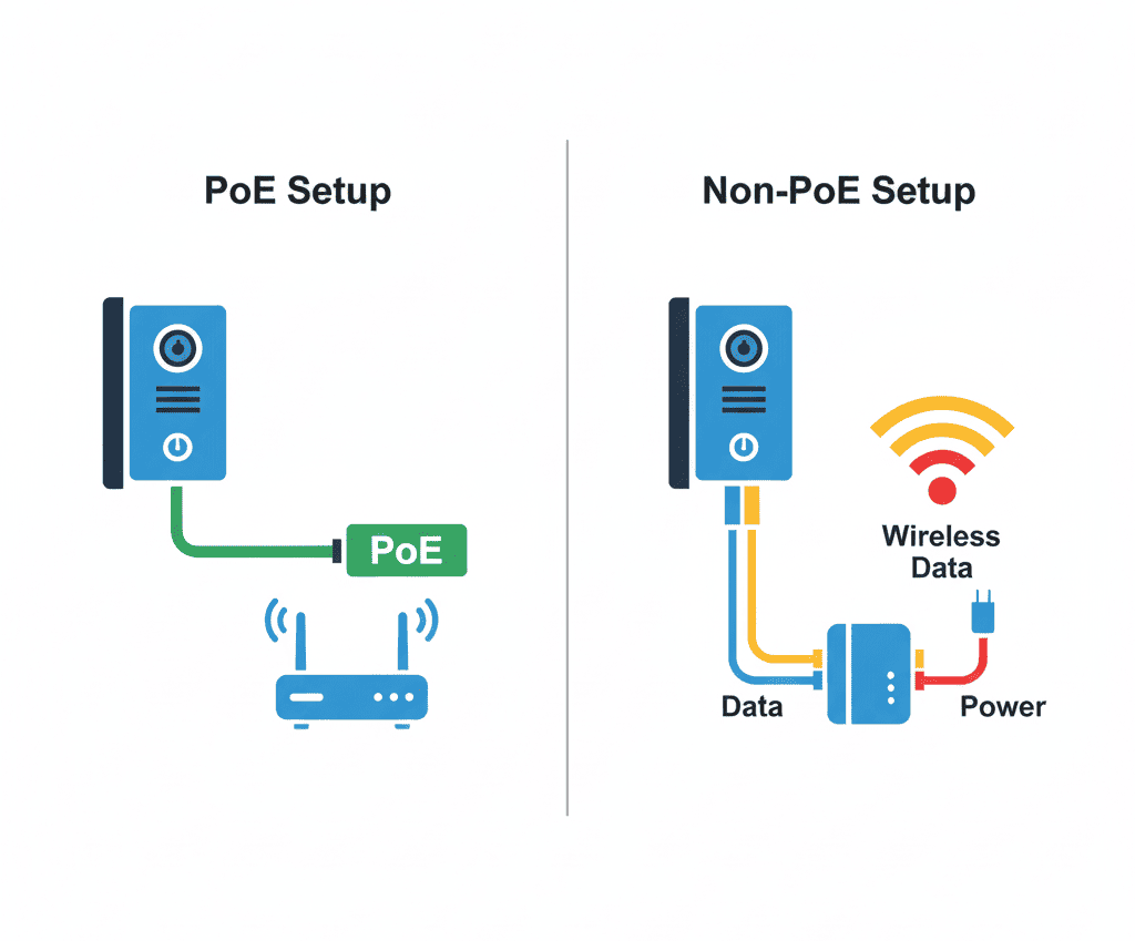 Сравнение подключения IP домофона по PoE и Wi-Fi