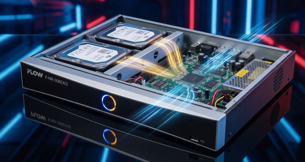 Iflow f-nr-308ex/2 — 8-канальный ip-видеорегистратор с poe (на 2 жестких диска) 8 Iflow f-nr-308ex/2 — 8-канальный ip-видеорегистратор с poe (на 2 жестких диска)