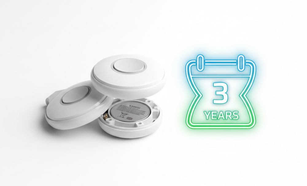 Беспроводная кнопка с обратной связью носимая ax pro ds-pdebp1-eg2-we 11 Батарея cr2032 обеспечивает до 3 лет работы устройства