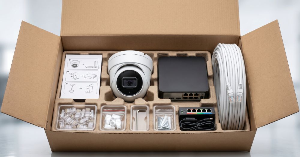 Комплект st на 1 ip камеру 3мп на базе st-303 ip poe dual light home 17 Полный состав комплекта видеонаблюдения st