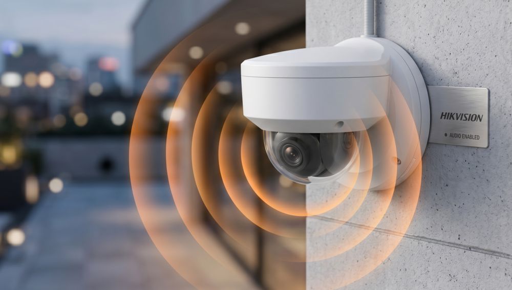 Комплект hiwatch на 3 ip камеры 4мп colorvu на базе i453l(d) 14 Запись звука со встроенных микрофонов
