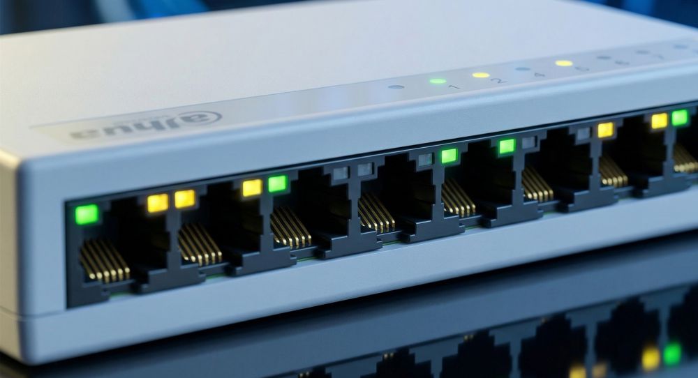 Dh-pfs3008-8et-l — 8-портовый настольный коммутатор (без poe) 6 8 высокоскоростных портов dahua
