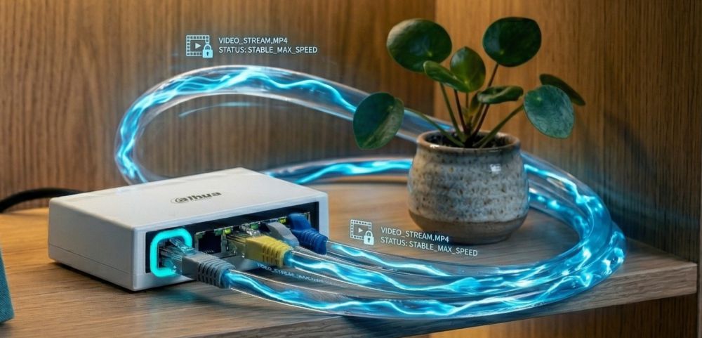 Dh-pfs3005-5et-l — 5-портовый настольный коммутатор (без poe) 11 Стабильный видеопоток