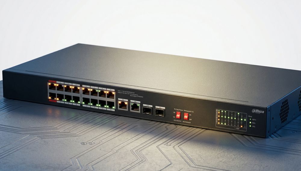 Dh-pfs3218-16et-135 — 16-портовый неуправляемый poe-коммутатор (бюджет 135 вт) 1 Poe-коммутатор dahua dh-pfs3218-16et-135