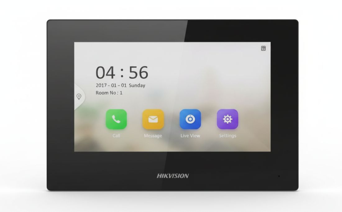 Монитор видеодомофона ip ds-kh6320-le1(b) 1 Монитор видеодомофона hikvision ds-kh6320-le1(b) вид спереди