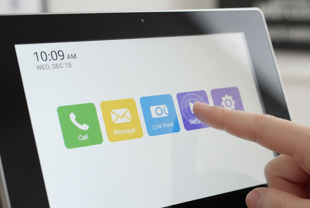 Монитор видеодомофона ip ds-kh6320-le1(b) 10 Интерфейс ui 2. 0 на экране видеодомофона