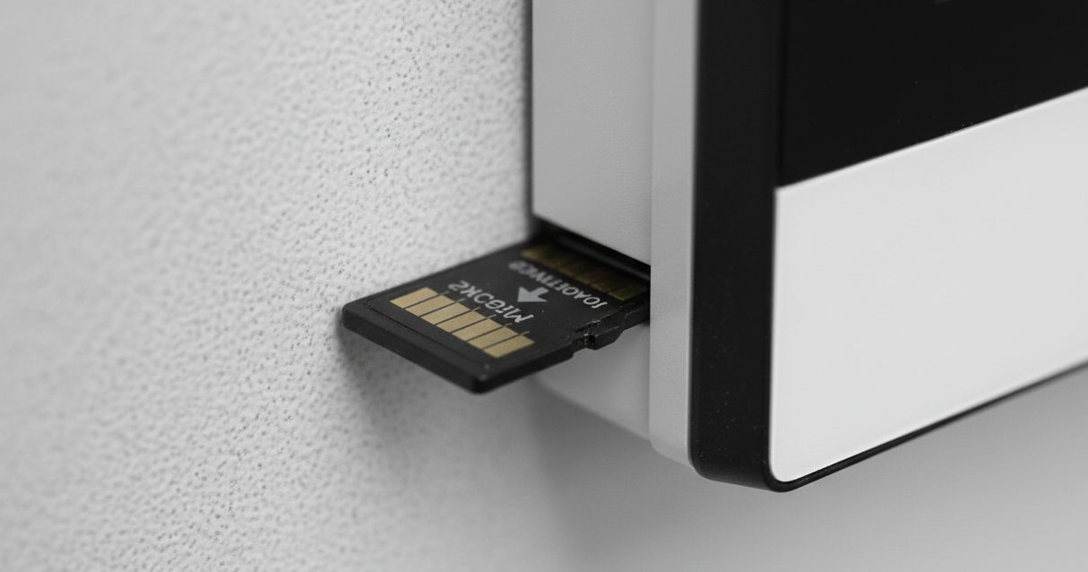 Монитор видеодомофона гибридный ip ds-kh6320-wtde1 10 Слот для карты памяти microsd в видеодомофоне