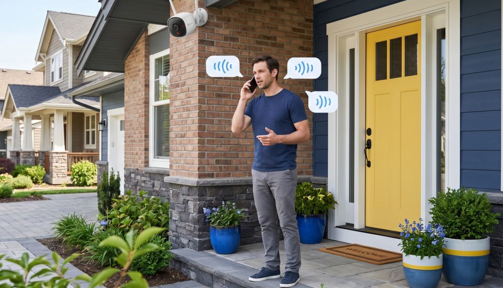 Комплект wi-fi видеонаблюдения на 2 камеры за территорией 12 Двусторонняя аудиосвязь ezviz h3
