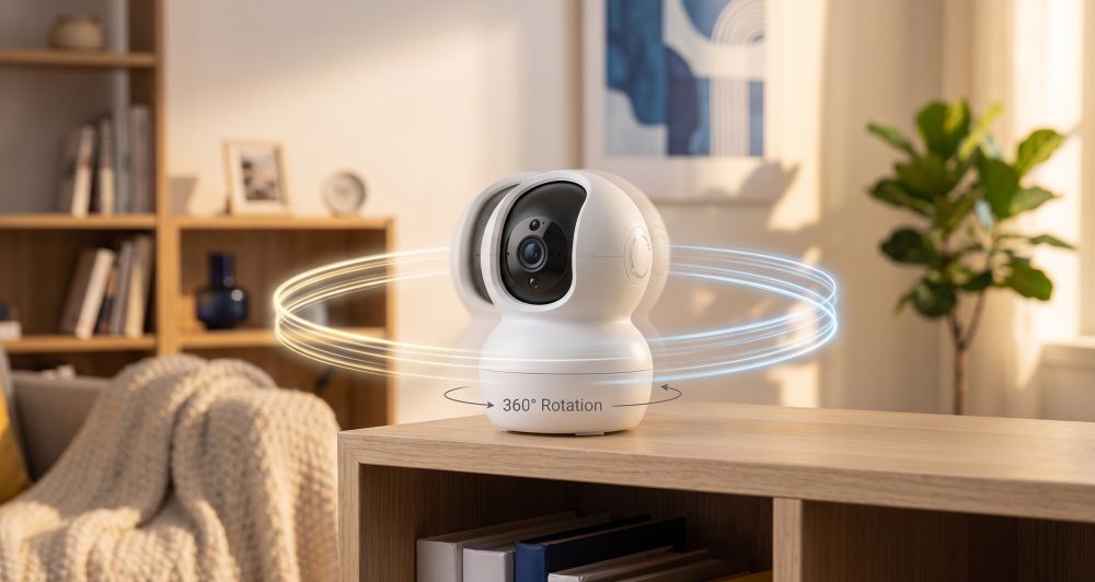 Комплект wi-fi видеонаблюдения на 2 камеры 8 Поворотная камера ezviz ty2 с обзором 360 градусов