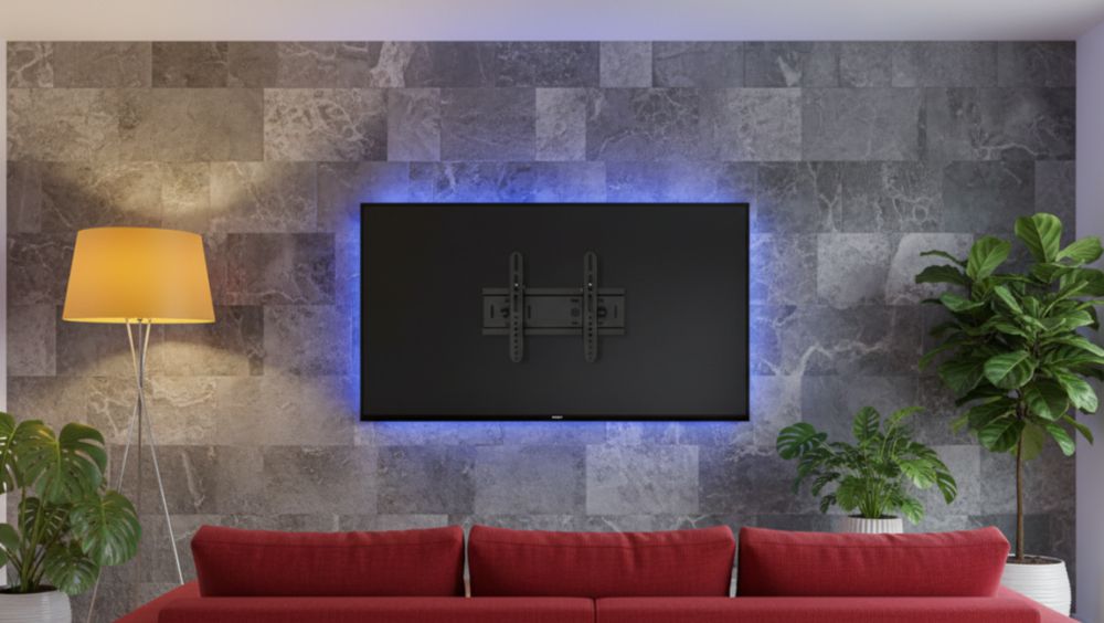 Настенный кронштейн для телевизора gembird 40"-75" 1 Настенный кронштейн gembird 40-75 дюймов в современном интерьере