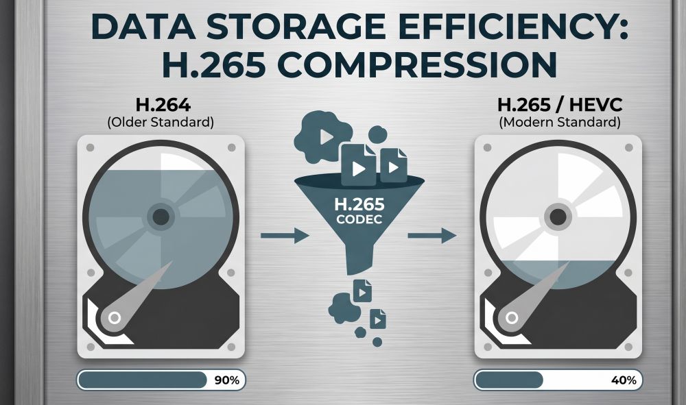 Комплект st на 3 ip камеры 4мп на базе st-sk4502 12 Кодек сжатия h. 265
