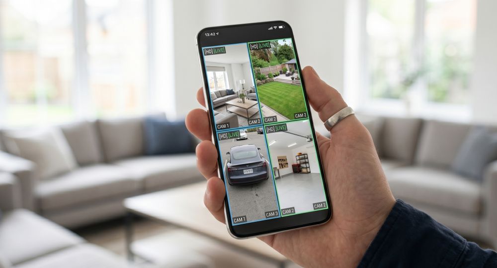Комплект hiwatch на 4 ip камеры 4мп colorvu №4п 17 Мобильное приложение hik-connect для удаленного просмотра видеокамер онлайн