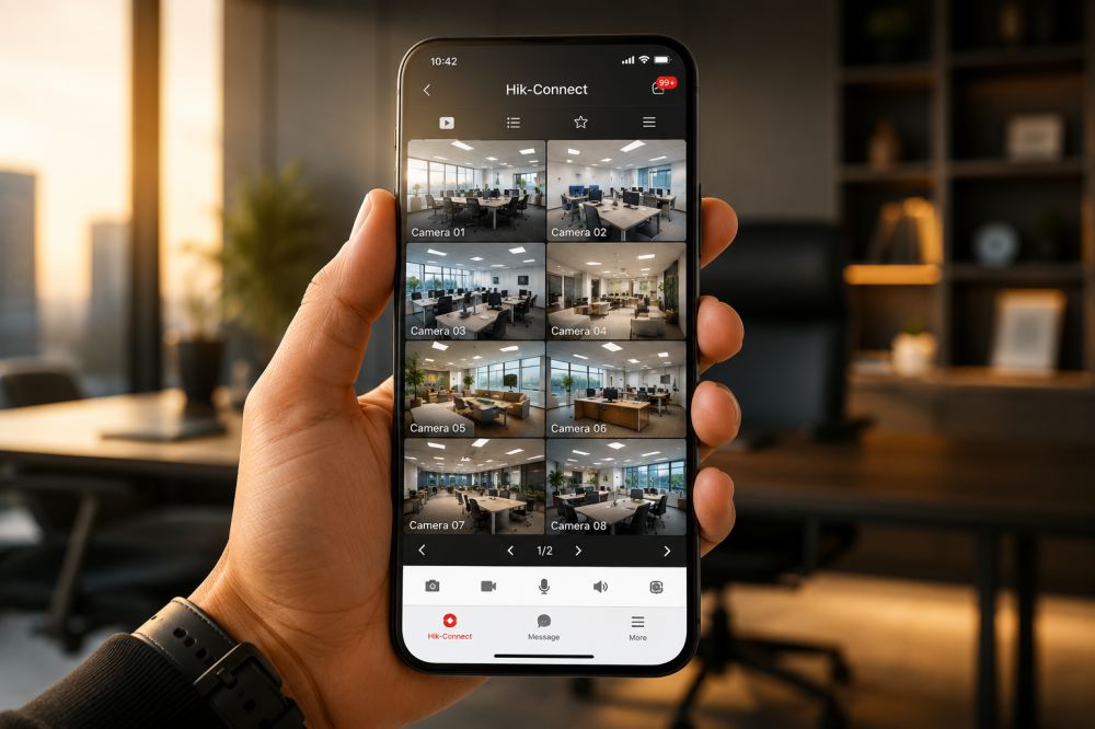 Комплект hiwatch для помещения на 8 hd-tvi камер №5п 18 Мобильное облачное приложение hik-connect
