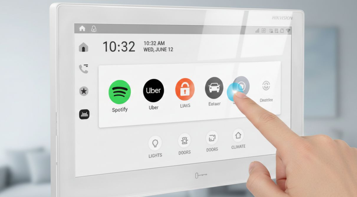 Android видеодомофон ip / пульт ax pro ds-kh9510-wte1(b) 6 Интерфейс android на экране домофона hikvision
