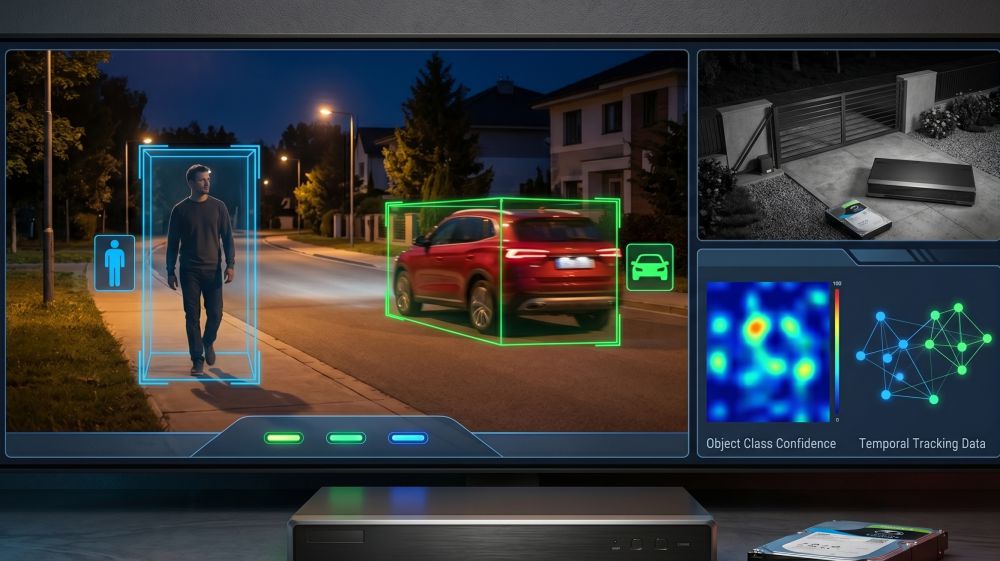 Комплект hiwatch на 5 ip камер 2мп colorvu №2п 16 Интеллектуальная детекция движения motion detection 2. 0