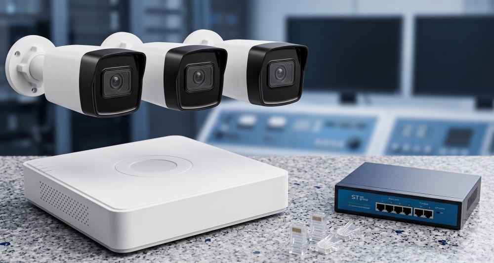 Комплект hiwatch на 3 ip камеры 2мп на базе i200(e) 5 Комплект ip видеонаблюдения hiwatch на 3 камеры в калининграде