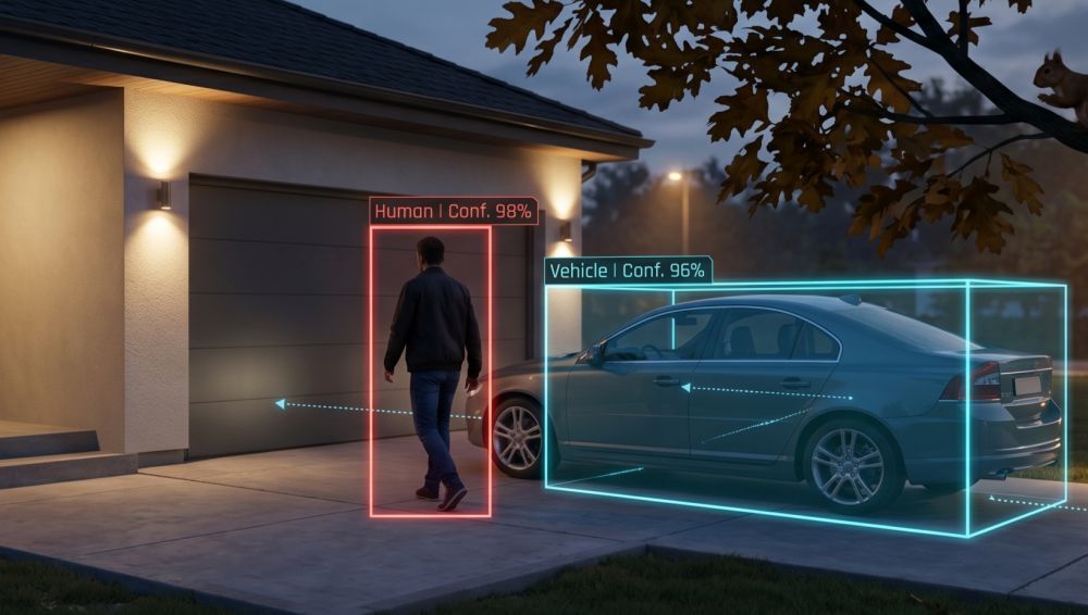Комплект hiwatch на 4 ip камеры 2мп colorvu №2п 12 Умная детекция движения motion detection 2. 0