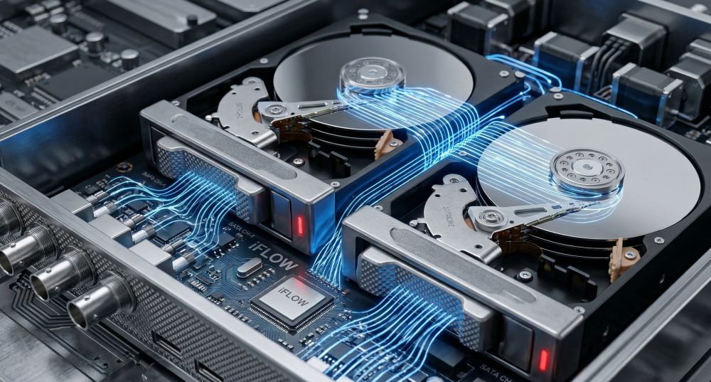 Iflow f-hr-2168 — 16-канальный гибридный регистратор 9 Поддержка 2-х sata hdd iflow f-hr-2168
