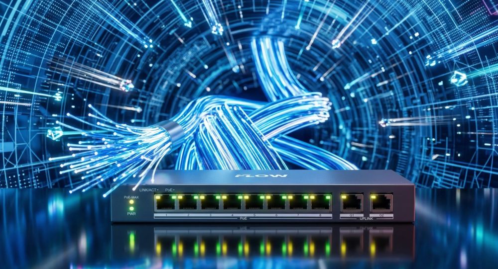 Iflow f-sw-em610poe-vm — управляемый коммутатор (8 портов poe, гигабитные аплинки) 6 Гигабитная скорость на всех портах