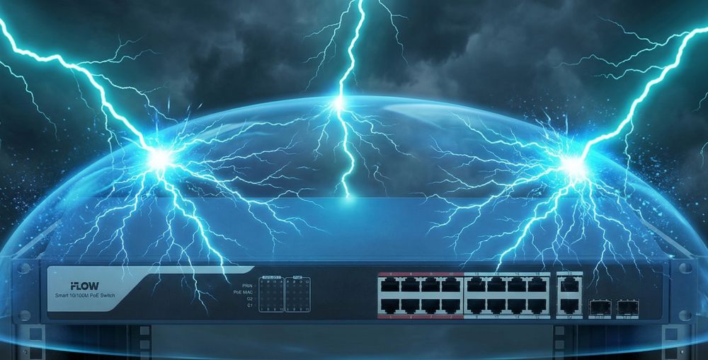 Iflow f-sw-eu205poe-v — неуправляемый poe-коммутатор (4 poe + 1 uplink) 8 Грозозащита 6кв коммутатора iflow