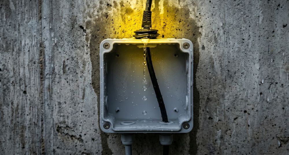 Монтажные коробки (junction box): почему они обязательны для уличной установки. 7 Неправильный верхний ввод кабеля в уличную распределительную коробку видеокамеры