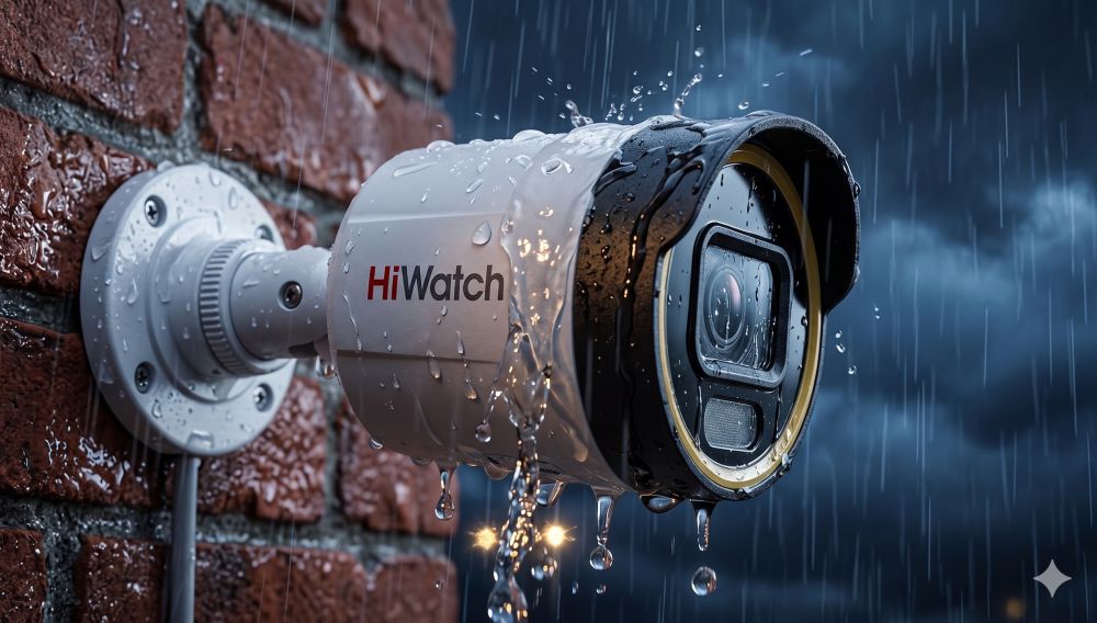 Комплект hiwatch на 6 ip камер 4мп colorvu №4 13 Всепогодные камеры ip67 hiwatch