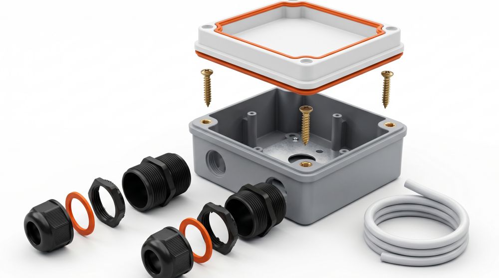 Монтажные коробки (junction box): почему они обязательны для уличной установки. 4 Анатомия защитной монтажной коробки для камер видеонаблюдения с уплотнителями
