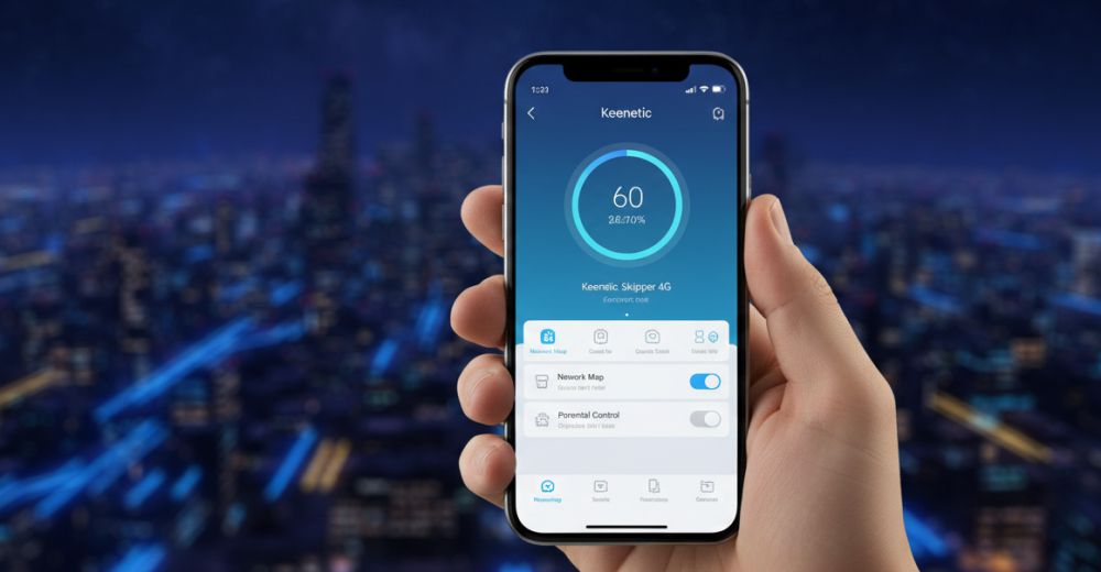 Wi-fi роутер keenetic skipper 4g (kn-2910) 12 Мобильное приложение keenetic
