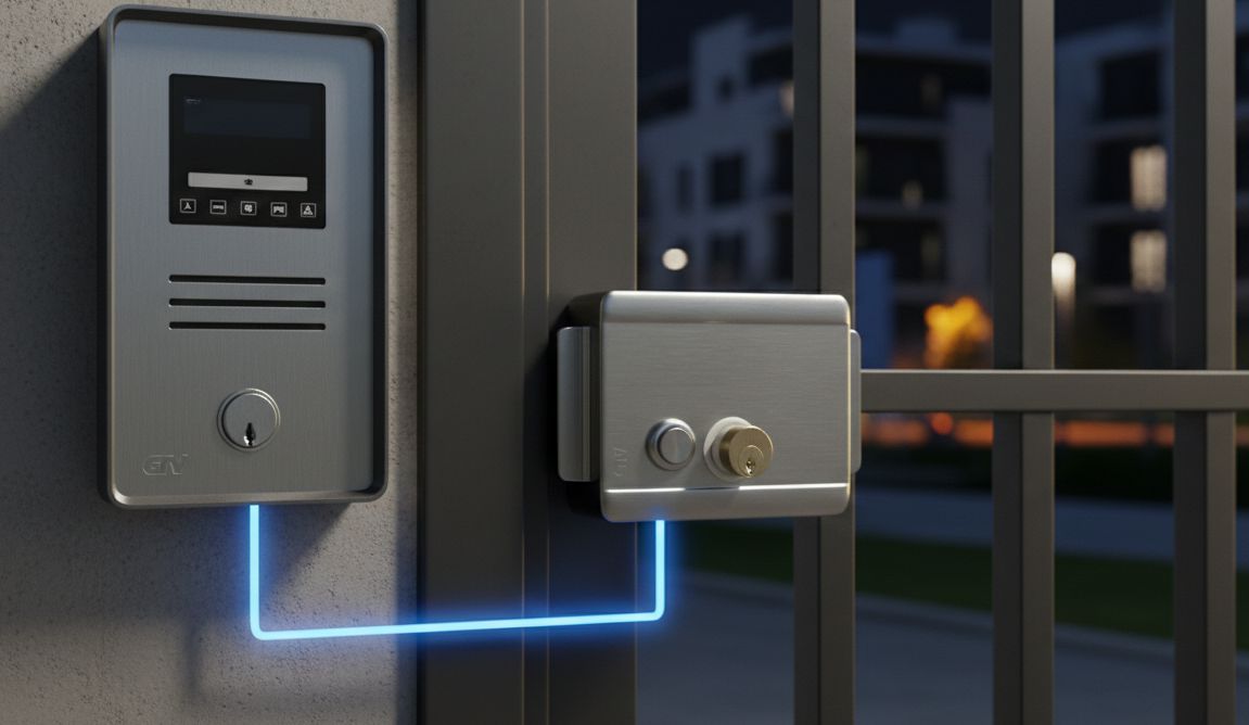 Замок электромеханический накладной lock-e01 9 Интеграция lock-e01 с домофоном