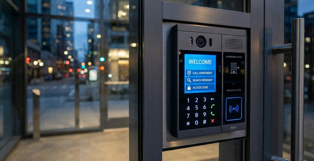 Многоквартирные домофоны: как модернизировать старую систему на ip. 3 Современный ip домофон на входе в жилой комплекс