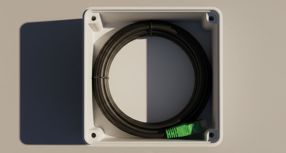 Монтажная коробка master mr-b116 9 Укладка кабеля в master mr-b116