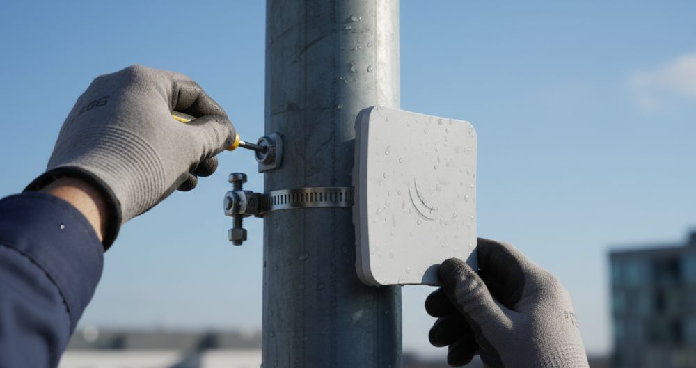 Точка доступа mikrotik sxt sq lite5 (rbsxtsq5nd) 10 Монтаж mikrotik
