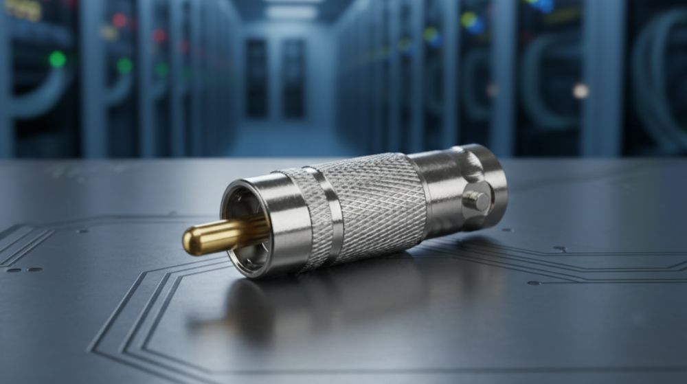 Переходник rca-bnc штекер-гнездо br-f 1 Профессиональный переходник rca-bnc штекер-гнездо br-f для систем видеонаблюдения