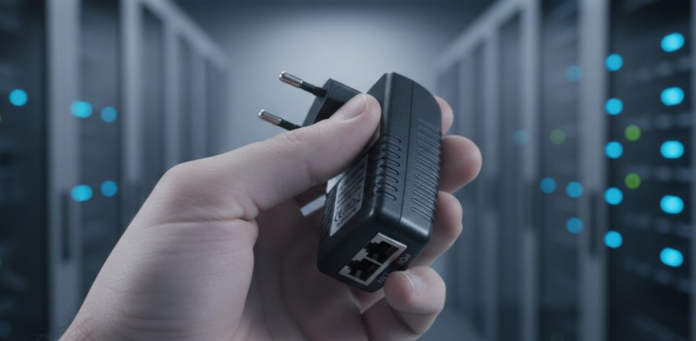 Poe-инжектор для камер видеонаблюдения 8 Компактный дизайн amatek an-pi24
