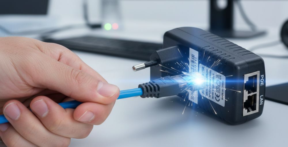 Poe-инжектор для камер видеонаблюдения 11 Plug and play инжектор amatek an-pi24