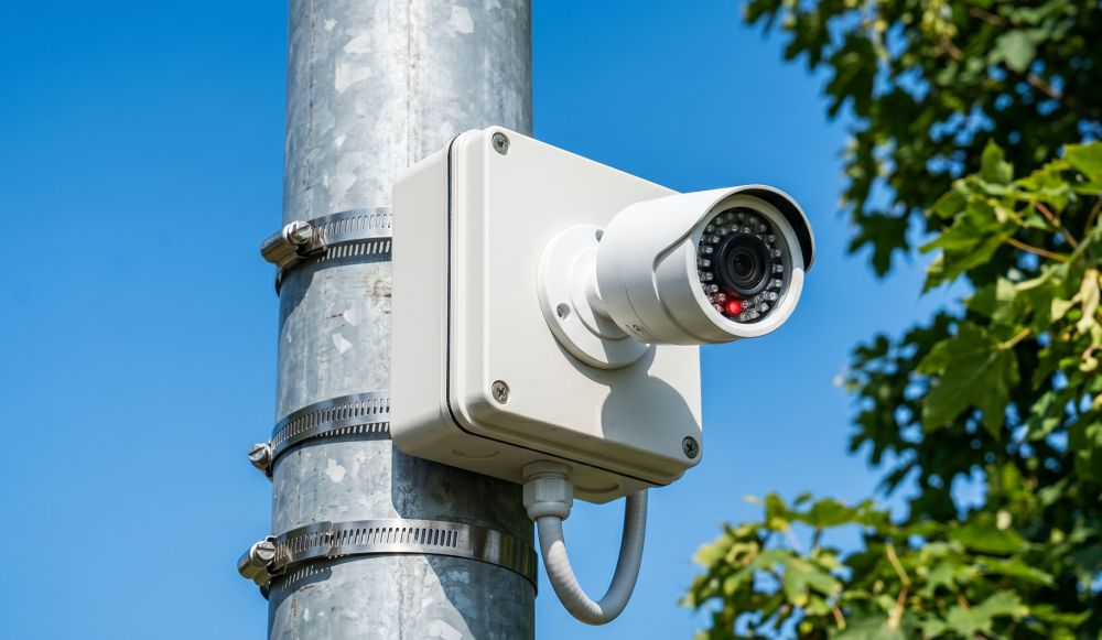 Монтажные коробки (junction box): почему они обязательны для уличной установки. 6 Монтаж герметичной уличной распределительной коробки на столб с помощью стальных хомутов