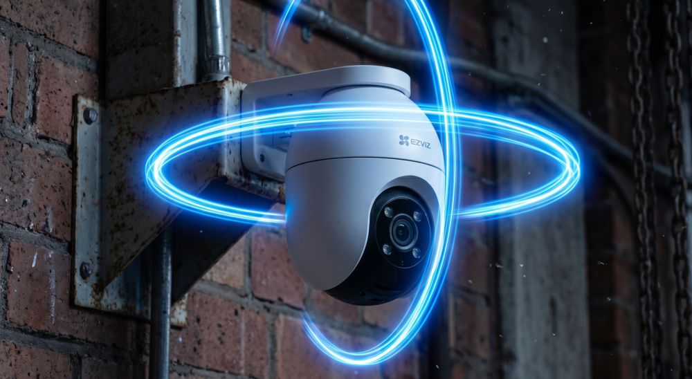 Комплект wi-fi видеонаблюдения на 2 камеры с детекцией человека 11 Обзор 360 градусов поворотной камеры