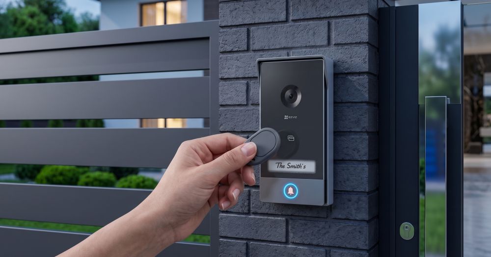 Комплект умного wifi видеодомофона с установкой 12 Доступ по rfid меткам ezviz hp7