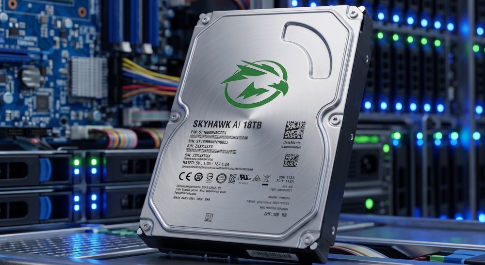 Комплект hiwatch на 4 ip камеры 4мп colorvu №4п 14 Жесткий диск seagate skyhawk 1tb для непрерывной записи 24/7