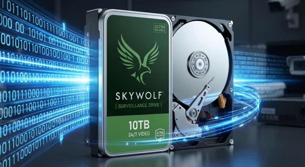 Комплект hiwatch на 2 ip камеры 2мп colorvu №2п 15 Жесткий диск seagate skyhawk 1tb