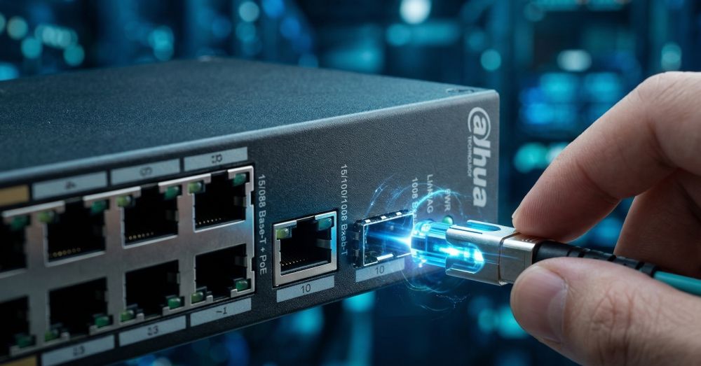 Dh-pfs3110-8et-96-f — 8-портовый poe-коммутатор (1 гигабитный uplink + 1 sfp-порт) 7 Оптический sfp uplink dahua