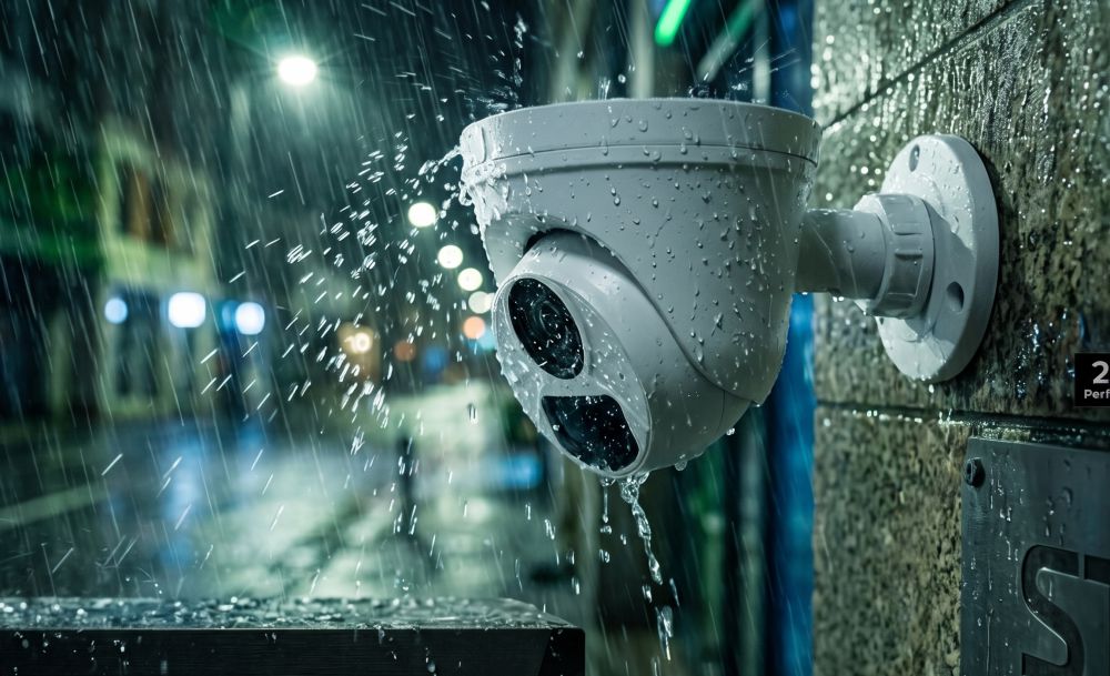 Комплект st на 2 купольные ip камеры 2мп №1 10 Всепогодная защита ip67 камер видеонаблюдения st