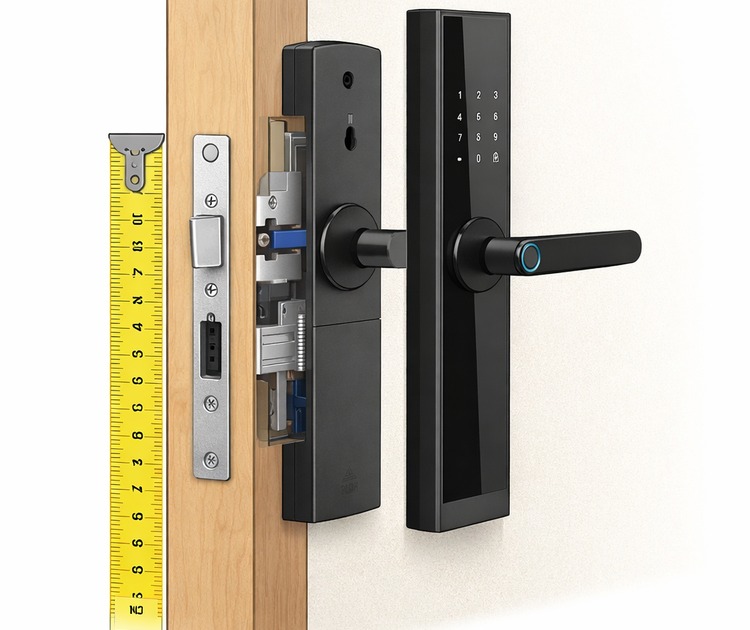 Умный дверной замок safeburgsmart n2-85 12 Установка замка safeburgsmart n2-85 на дверь толщиной 60-120 мм