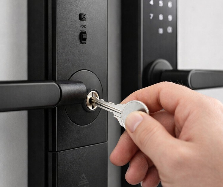 Умный дверной замок safeburgsmart n2-85 13 Механический ключ для резервного открытия замка safeburgsmart n2-85